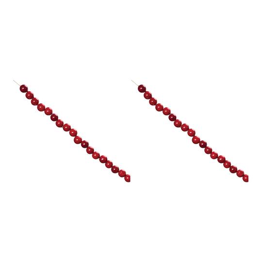6ft. Cranberry String Garlands, 2ct.